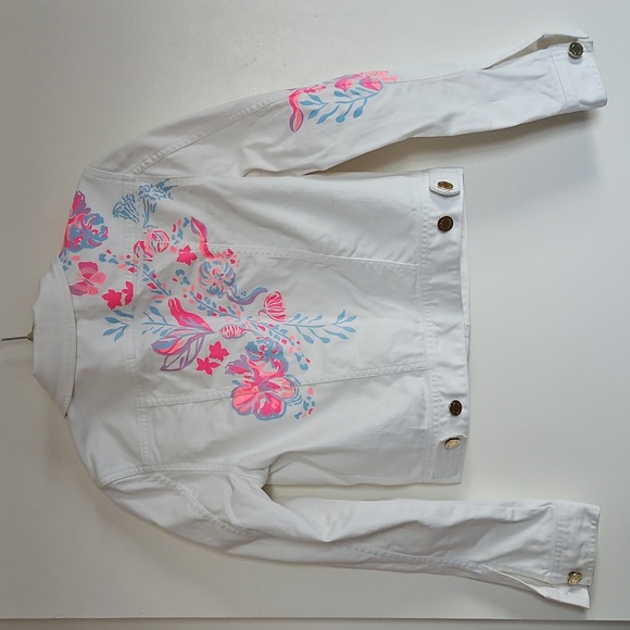 Lilly Pulitzer Denim Jacket Size L - Picture 2 of 15
